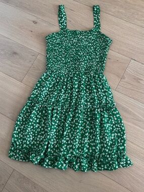 Sienna Sky Green Floral Smocked Sundress Small